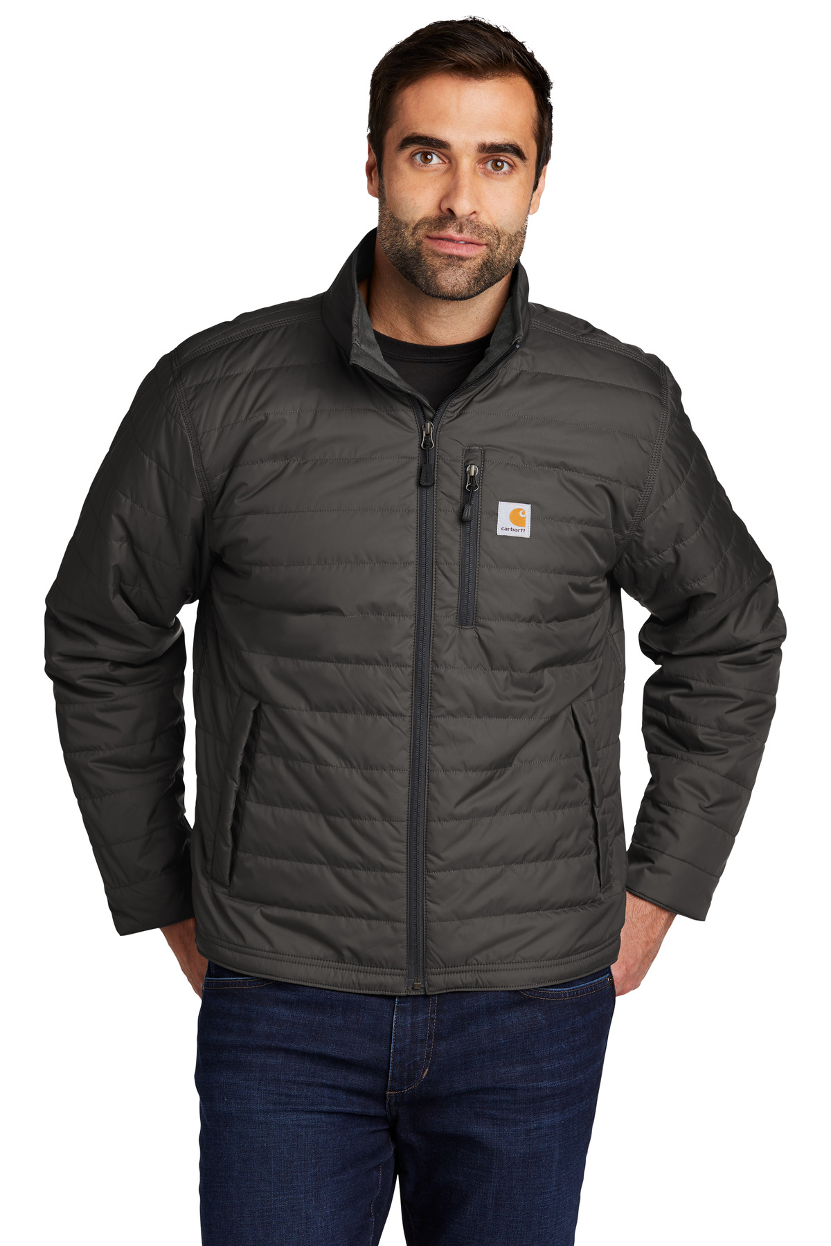 Men's Carhartt shadow grey winter puffer jacket