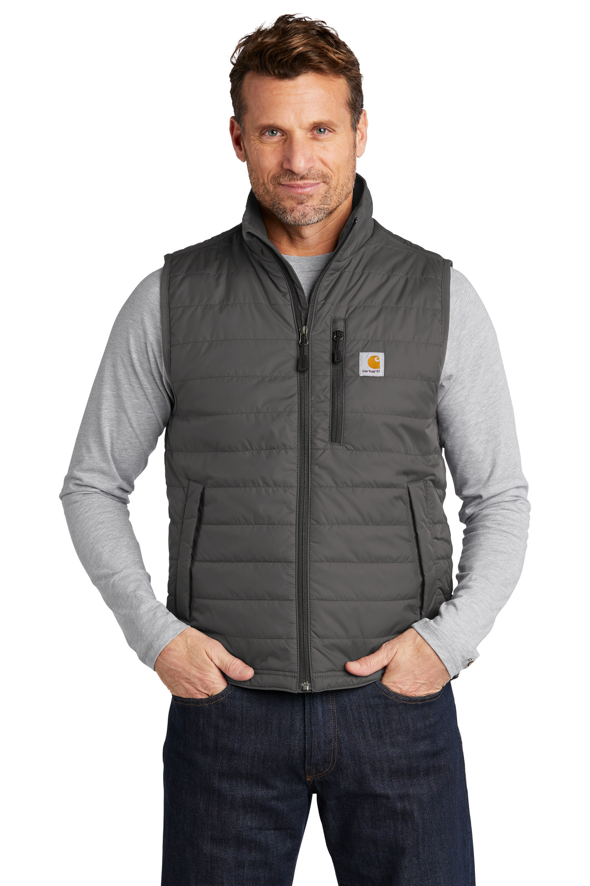 Men's Carhartt shadow grey puffer vest